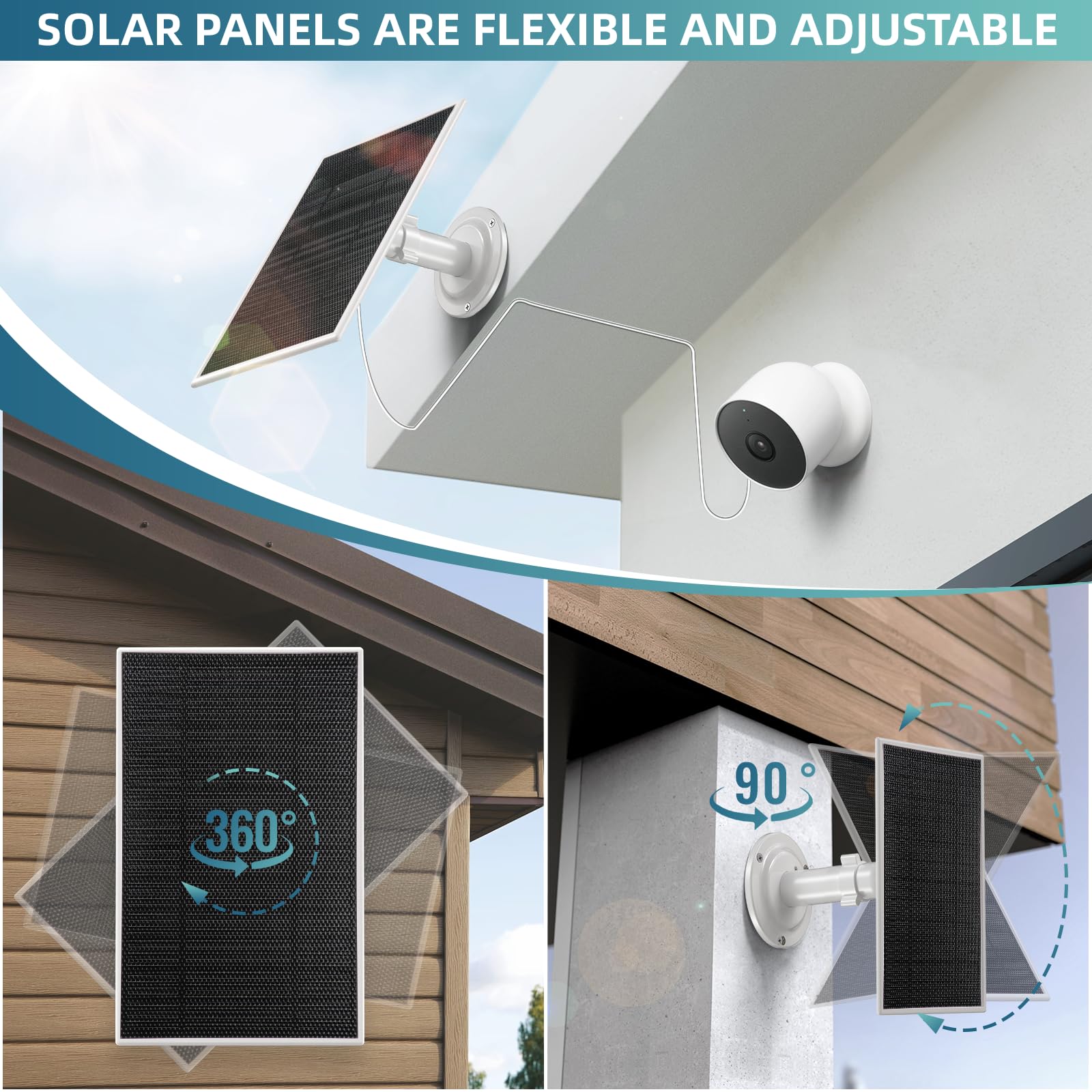 Amazon.co.jp: 6V 4.5W ソーラーパネル Google Nest Cam 屋外または